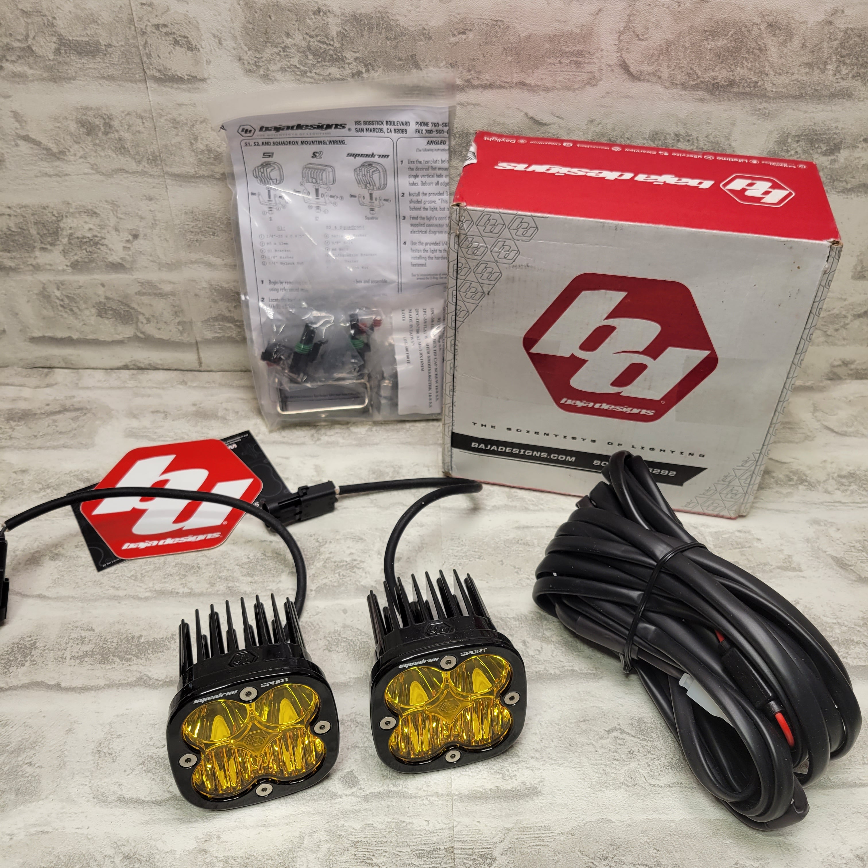Baja Designs Amber Squadron Sport Pair LED Driving/Combo,1 Pack (BAJ557813) (7677142958318)